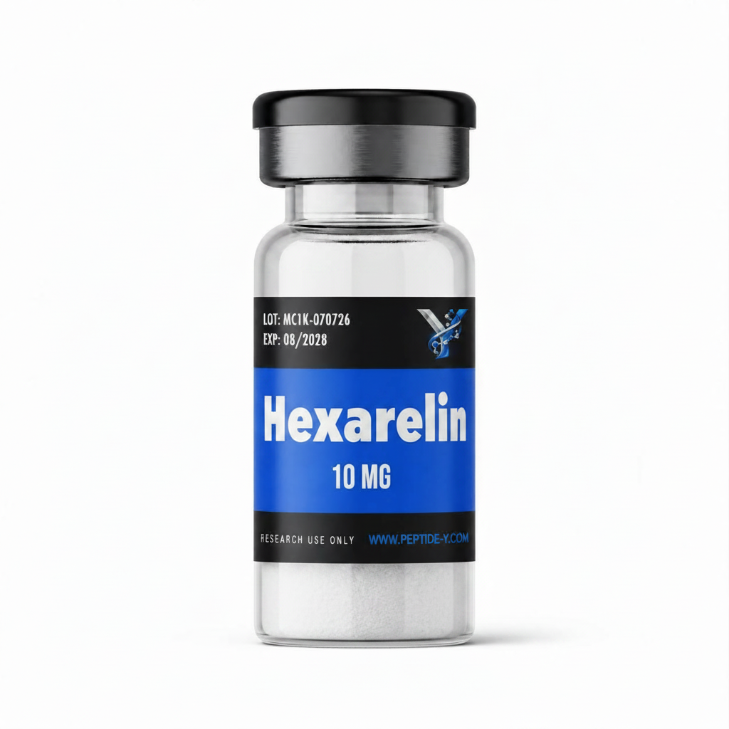 Hexarelin 10 mg research lyophilized powder vial